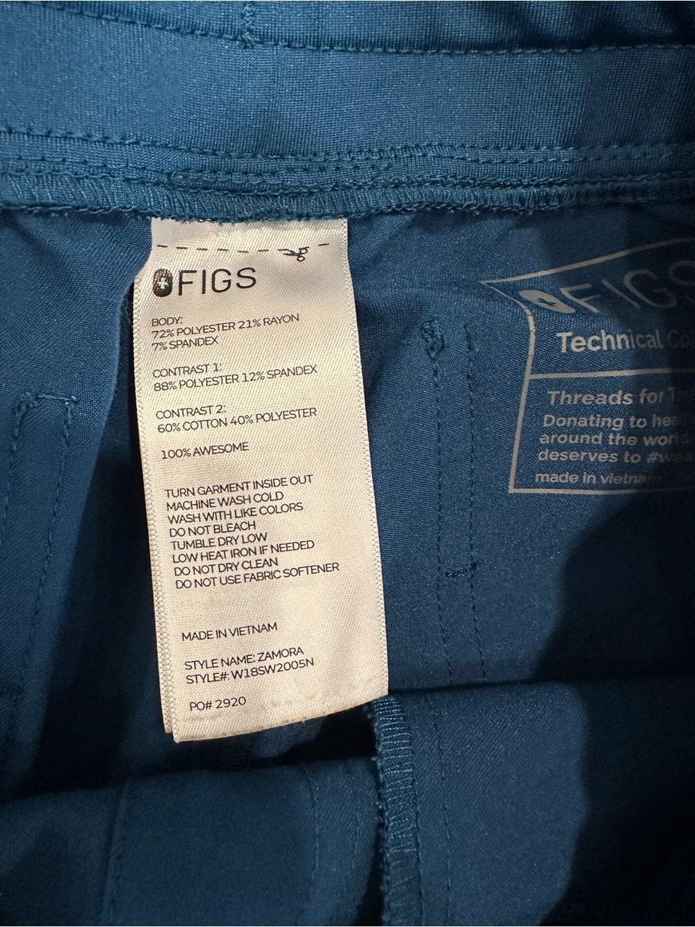 Figs Scrub Jogger in Blue - Picture 3 of 5